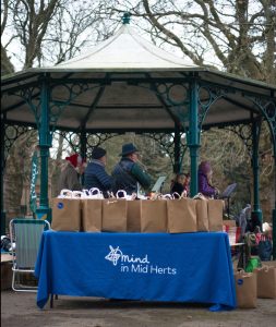 Goody bags on top of a MiMH's table