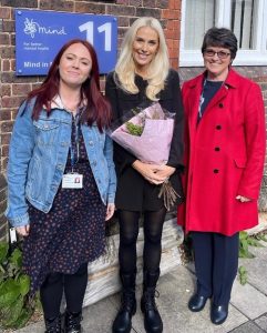 Emma with Sharn, the CEO, and Steph, the Fundraising Manager celebrating her achievements.